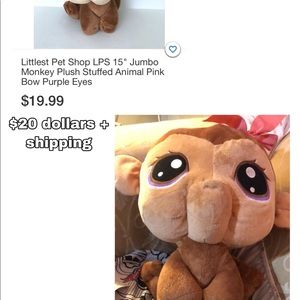 LPS Jumbo Plush Monkey